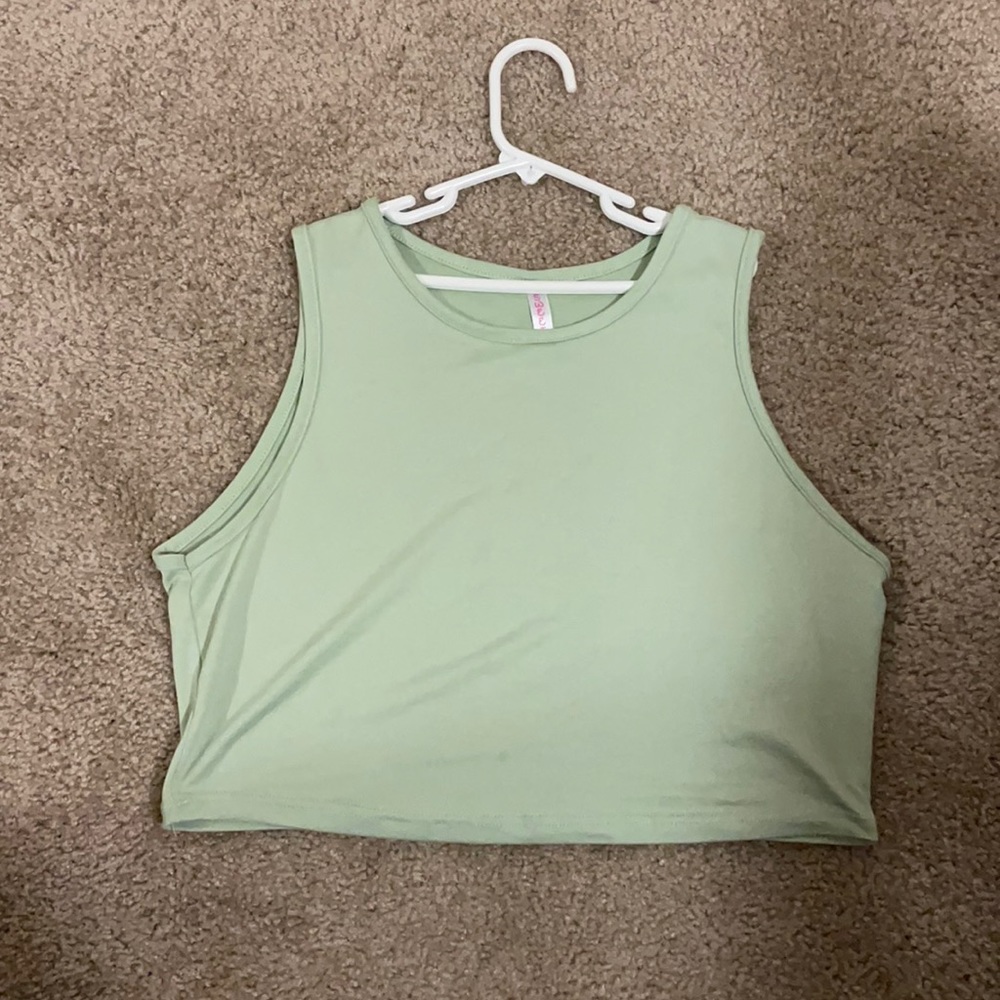 Green Crop Top